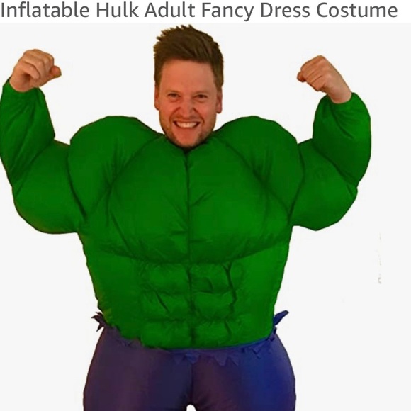 Inflatable Hulk Adult Custom + Gloves Adult one size. - Picture 1 of 1